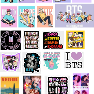 BTS CHARACTER (20 STICKERS)