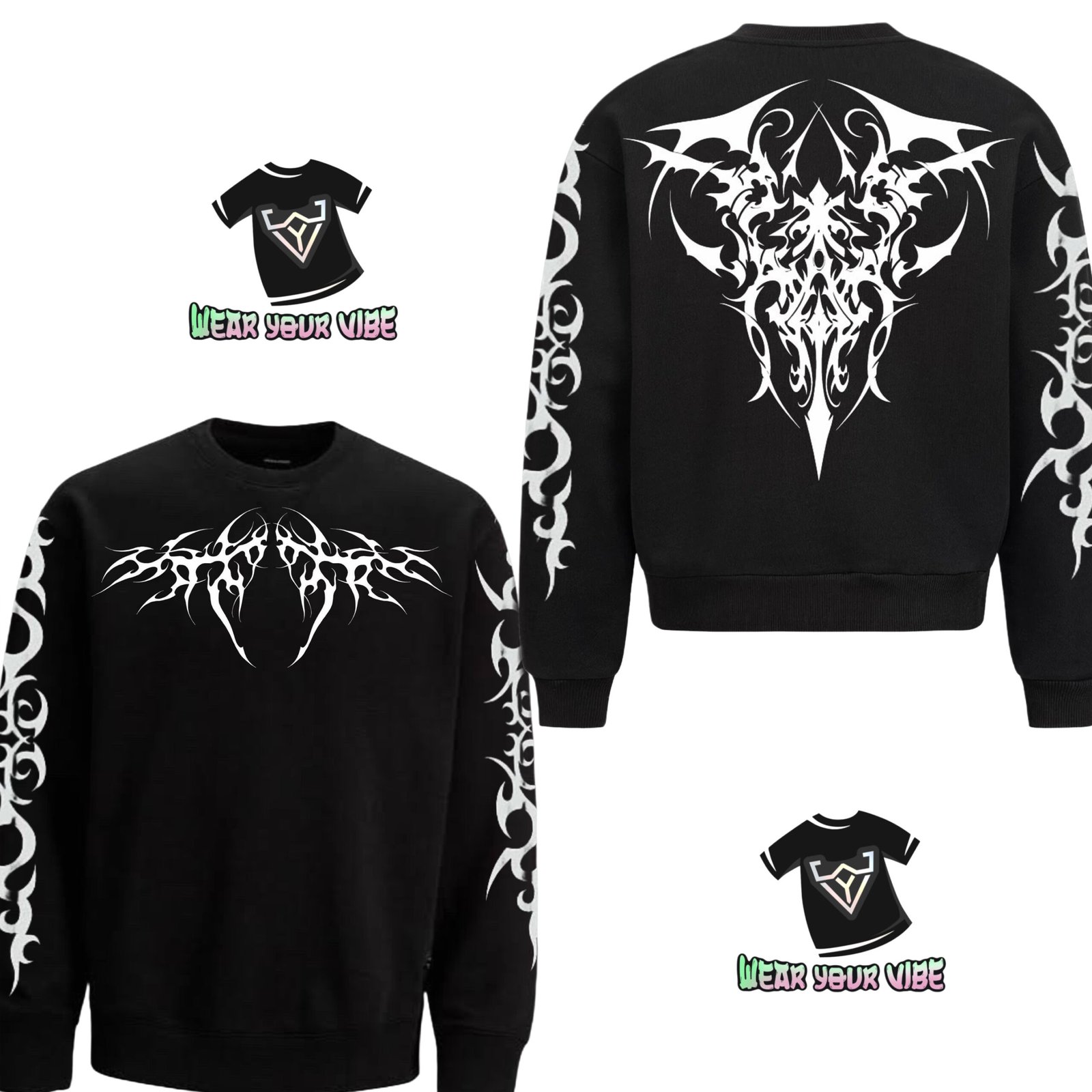 METALLIC PATTERN SWEATSHIRT