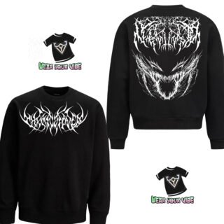 SWEATSHIRT WITH DEMON FACE PRINT ON BACK