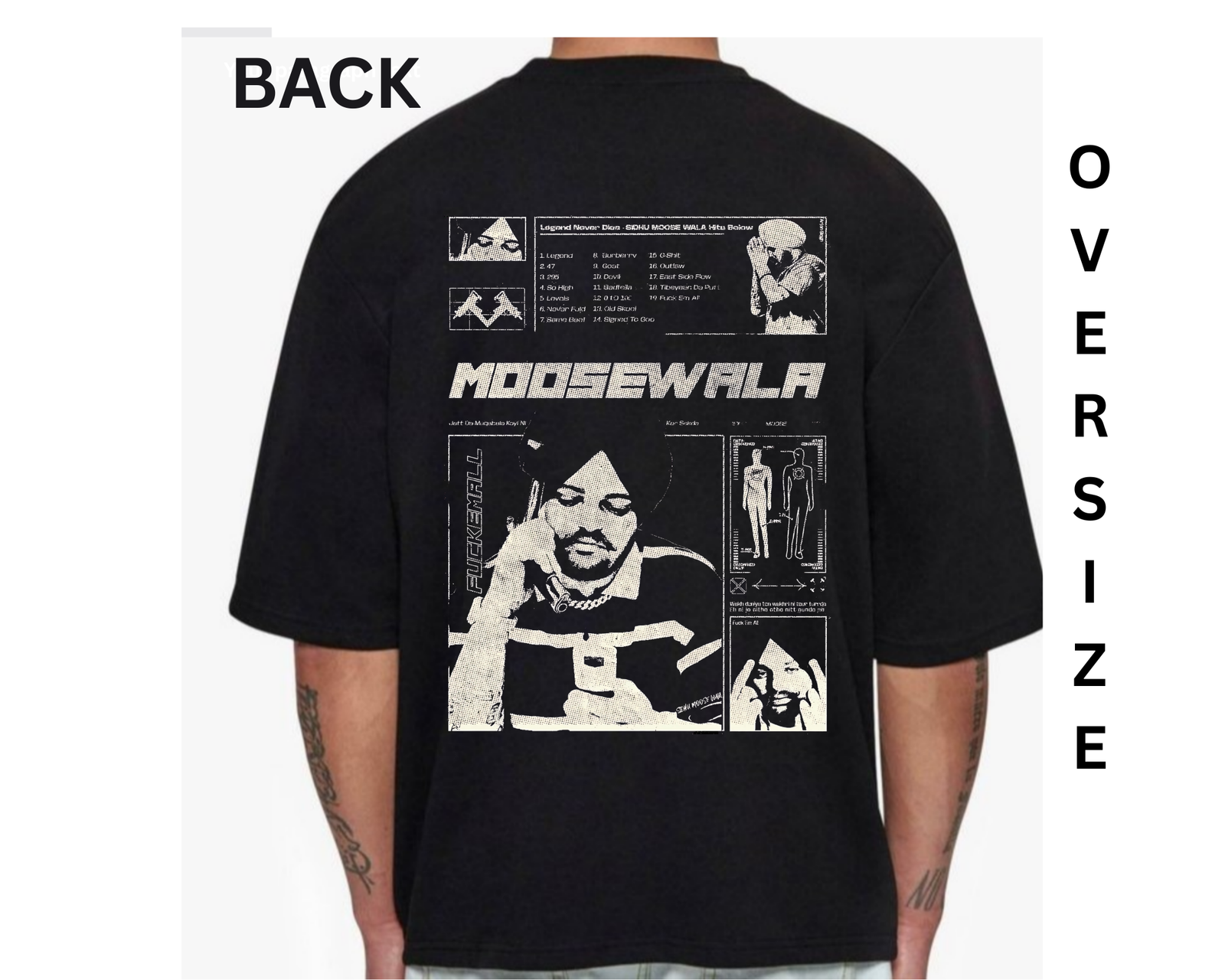 SIDHU MOOSE WALA OVERSIZE TSHIRT