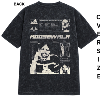SIDHU MOOSE WALA ACIDWASH OVERSIZE TSHIRT