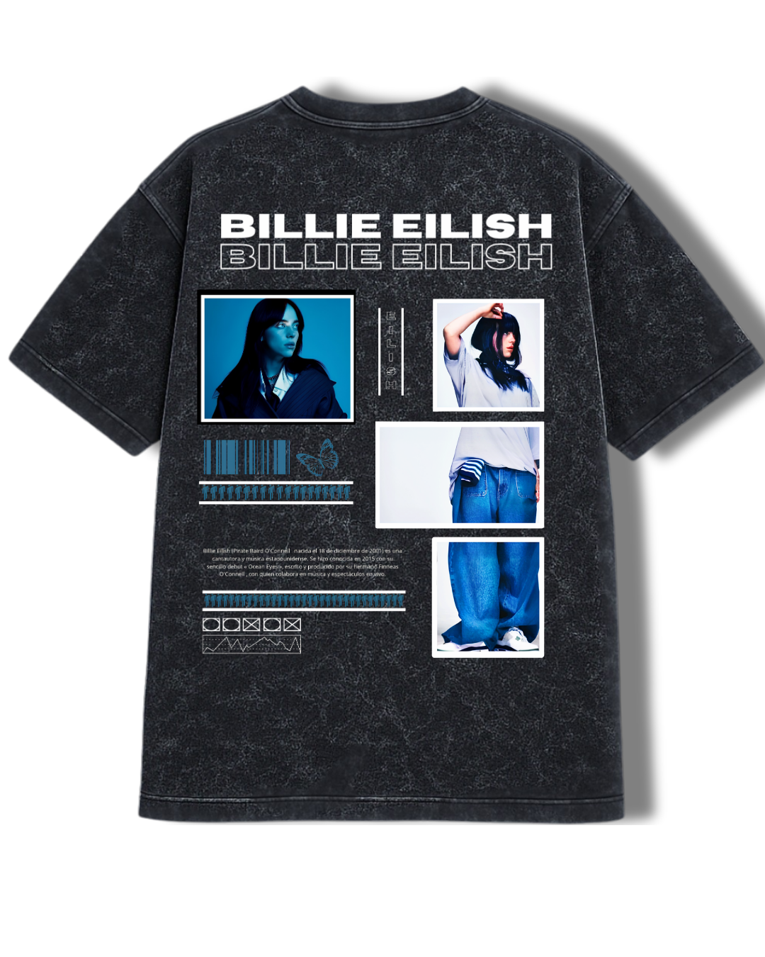 BILLIE EILISH ACIDWASH OVERSIZE TSHIRT