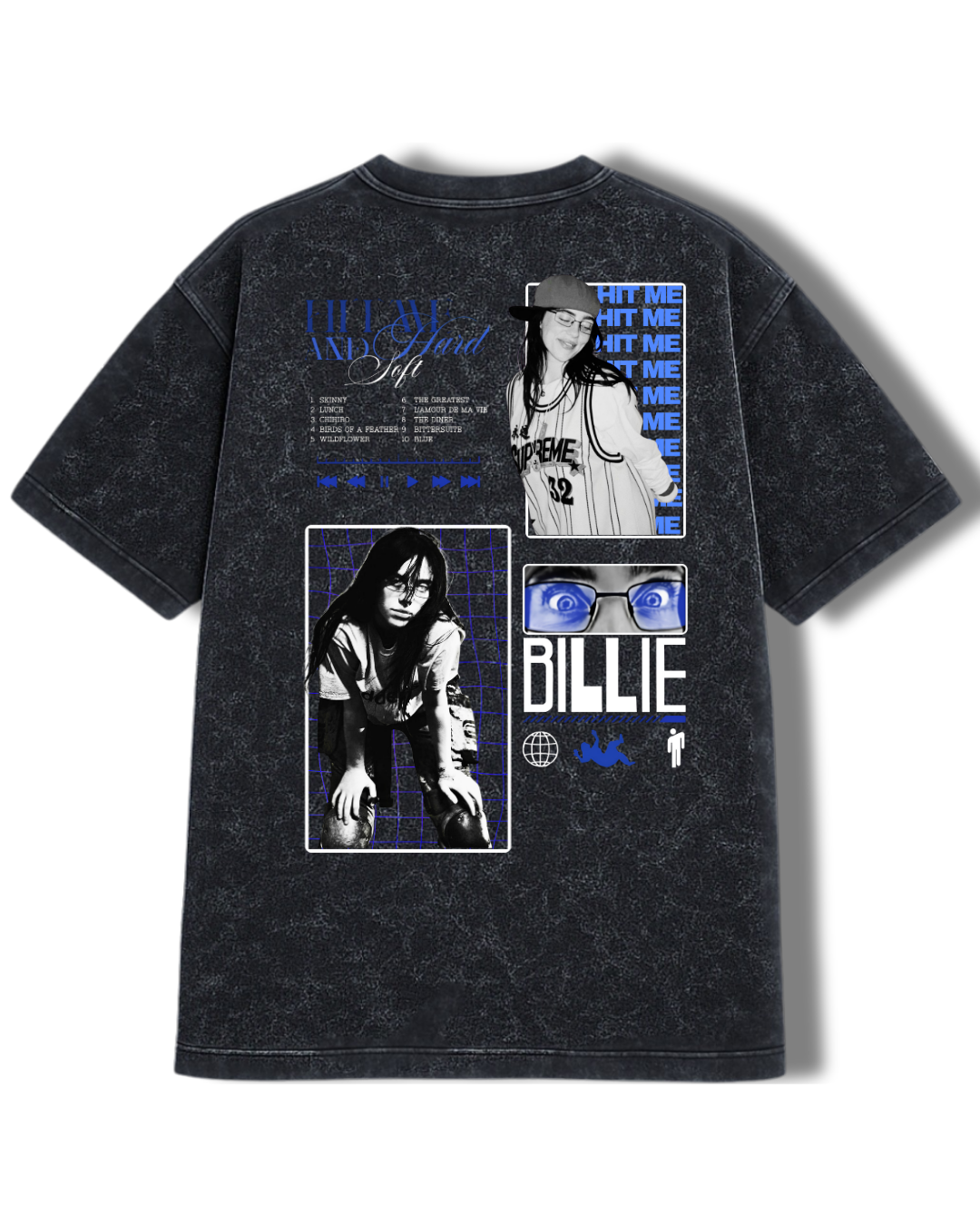 BILLIE EILISH 2.0 ACIDWASH OVERSIZE TSHIRT