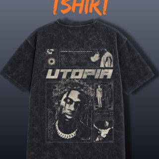 TRAVIS SCOTT UTOPIA ACIDWASH OVERSIZE TSHIRT