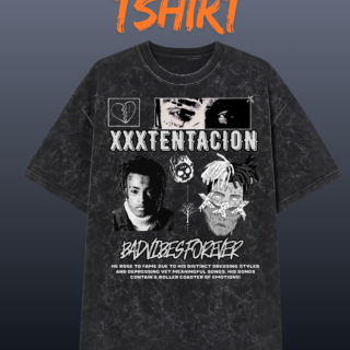 XXXTENTACION BAD VIBES ACIDWASH OVERSIZE TSHIRT