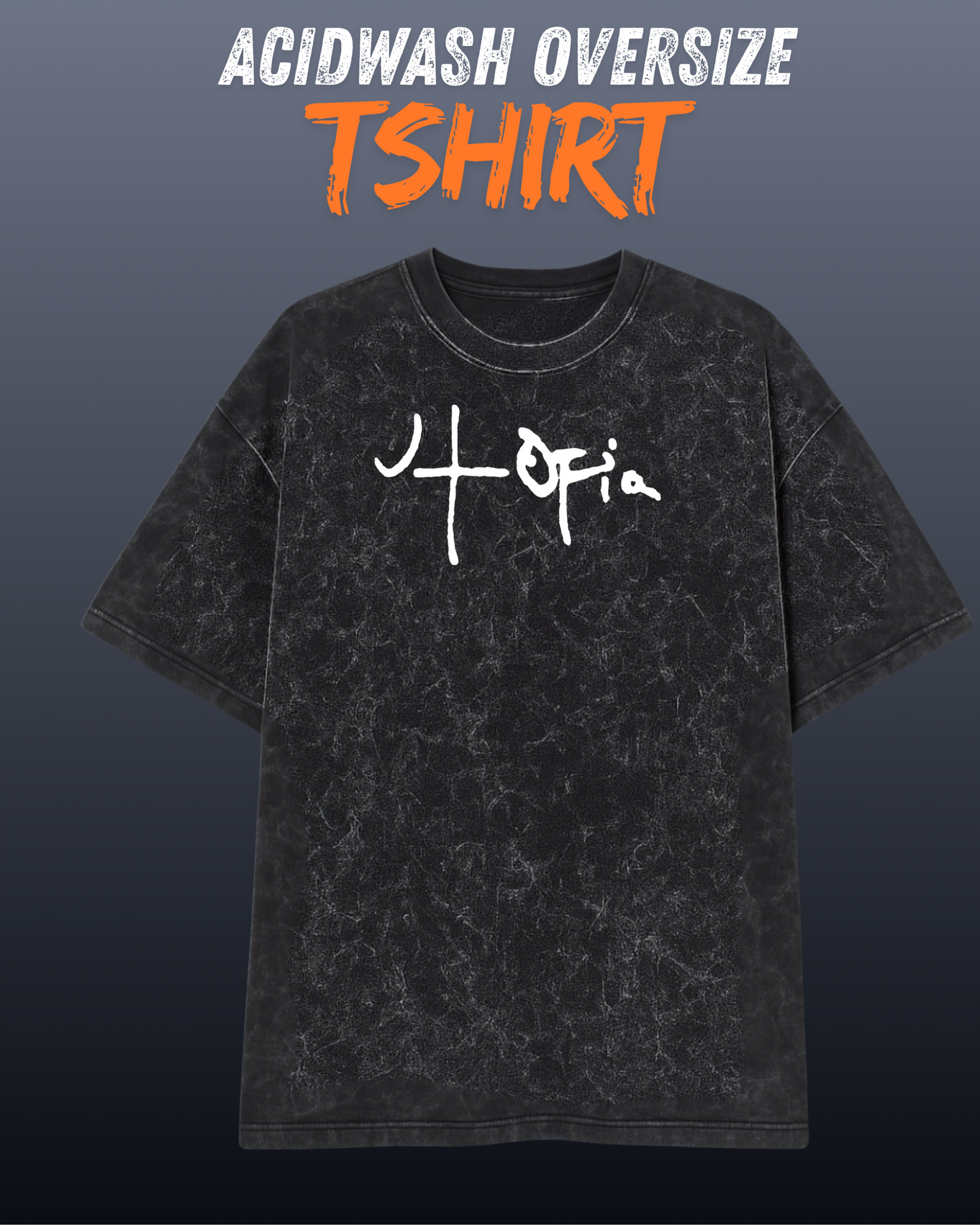 TRAVIS SCOTT UTOPIA ACIDWASH OVERSIZE TSHIRT - Image 2