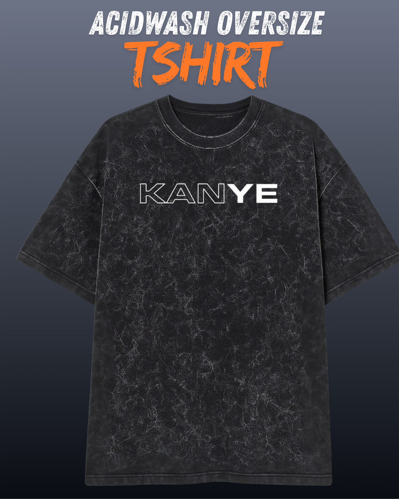 KANYE WEST ACIDWASH OVERSIZE TSHIRT - Image 2